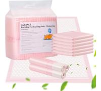 ACE2ACE Thickened Pet Training Pads, Ultra Absorbent Dog Puppy Training Pads, Anti Leakproof Dog Toilet Pee Mats, Quick-dry Mesh Surface with Large Size(60*60cm, 40-Count)