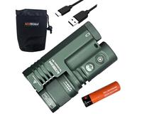 ACEBEAM M1 OD Green Flashlight 6500K Terminator M1 OD Green Limited Edit LED Cool White 6500K and Zoomable Flashlight -2300 Lumens w/ 1750 Yards Ultra Long Throw