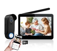 ACEBELL WiFi Wireless Video Door Phone, 1080P Doorbell Camera with Monitor, Video Intercom System with 7'' Touch Screen Monitor, Motion Detection, No Monthly Fee, Remote Unlock Via Tuya APP