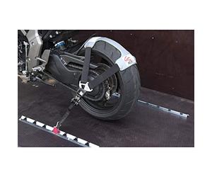 ACEBIKES Tyre fix lashing strap attachment for motorcycles.
