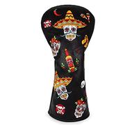 Acebirdie Golf Club Head Cover 3 Wood Headcover Sugar Skull (for Driver(1pcs))