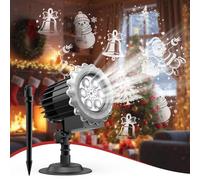 Acebliss Christmas Outdoor Santa Snowflake Projector Light, Upgrade Holiday Indoor Projector Lights for Xmas Party Garden Yard Deco Landscape Decoration