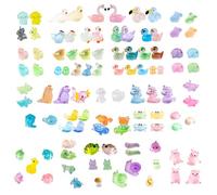 ACEBON 102PCS Mini Luminous Resin Animals, 46 Enchanted Miniature Creatures for Fairy Gardens, Aquarium Decor, Dollhouse Scenes & Micro Landscapes (Luminous Tiny Wildlife Sculptures)