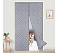 ACEBON Thermal Door Curtain 97 X 213cm, Update Oxford Cloth Magnetic Insulated Door Cover to Keep Warm, Windproof Soundproofing Front Door Curtain for Winter