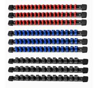 ACEBON Tools Socket Organizers, 9 Piece Socket Holder Kit, 1/4 inch, 3/8 inch & 1/2 inch Drive, Portable Socket Clip Rail Holder, Holds 129 Sockets