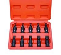 ACEBON Triple Square Spline Bit Socket Set, 10-Piece M4 - M16 Set | Premium Cr-V Steel | 3/8-Inch Drive | Enhanced Storage Case (Spline Bit)