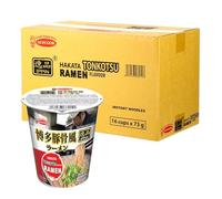 Acecook Ippin Instant Ramen Cup (16 Cups) - Japanese Instant Ramen Noodle Cups - Ready in 3 minutes - Portable & Convenient - Instant Quick Meal - Tonkotsu Flavour 73g