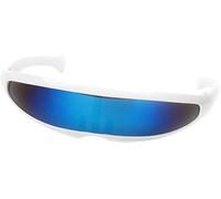 ACECYFLYF Cool Futuristic Narrow Cyclops Shape Sunglasses Creative Alien Robot Mirror Lens Glasses Cosplay Costume Eyeglasses Photo Props Glasses Toys