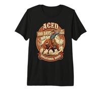 Aced 100 Days of This Educational Rodeo Cowboy Premium T-Shirt