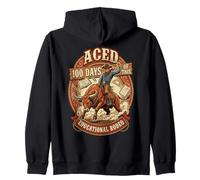 Aced 100 Days of this Educational Rodeo Cowboy Zip Hoodie