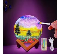 ACED Paint Your Own Moon Lamp Kit, 2026 Updated USB Rechargeable | Gifts for Kids Girls Boys, DIY Arts Supplies and Crafts Presents, Ages 6 7 8 9 10 11 12 13-15 Year Old Birthday