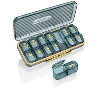 Acedada Am Pm Pill Organizer, Weekly Pill Box 2 Times A Day, Stylish Blue