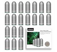ACEDAYS Gaming Finger Covers, 100% Visible Silver Fiber, Just Right Print Breathable Sweatproof Upgrade Gaming Gloves for PUBG Mobile/Knives Out/Call of Duty Mobile (20 Pack), L