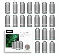 ACEDAYS Gaming Finger Covers, 100% Visible Silver Fiber, Just Right Printing Breathable Sweatproof Upgrade Gaming Gloves for PUBG Mobile/Knives Out/Call of Duty Mobile (20 Pack), M