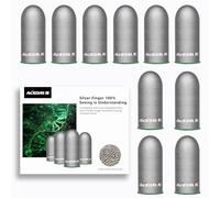 ACEDAYS Gaming Finger Covers, 100% Visible Silver Fiber, Just Right Printing Breathable Sweatproof Upgrade Gaming Gloves for PUBG Mobile/Knives Out/Call of Duty Mobile (10 Pack), M