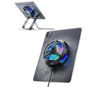 ACEDAYS Magnetic Cooler for iPad,Tablet Cooler for ipad/Surface pro/Samsung Tab,Universal Radiator with Temperature Display for Mobile Gaming,Tiktok Live Streaming(Including Tablet Stand Holder)