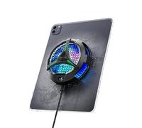 ACEDAYS Magnetic Cooler for iPad,Tablet Cooler for ipad/Surface pro/Samsung Tab,Universal Radiator with Temperature Display for Mobile Gaming,Tiktok Live Streaming (Green Mech)