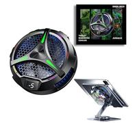ACEDAYS Magnetic Cooler for iPad,Tablet Cooler for ipad/Surface pro/Samsung Tab,Universal Radiator with Temperature Display for Mobile Gaming,Tiktok Live Streaming(Including Tablet Stand Holder)