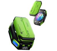 ACEDAYS Magnetic Phone Cooler with Rechargeable Battery,Phone Cooling Fan with RGB LED Semiconductor Cooling, Phone Radiator with Temperature Display for Mobile Gaming,Tiktok Live Streaming（Green）