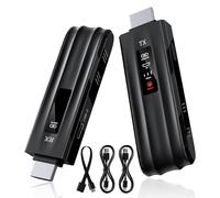 Aceele Wireless HDMI Transmitter and Receiver, 4K Decode 1080P Output, Wireless HDMI Sender Extender with LCD Screen, 165FT Range, 2.4G&5G, for PC/DV/HDTV/Projector/TV Box, No Need App/Bluetooth