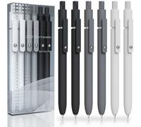ACEES Gel Pens, 6Pcs 0.5mm Fine Tip Black Ink Pens, Smooth Wiring Qucik Dry Pencils, Cute Beautiful Aesthetic Pens, Office School Supplies for Men Women Students