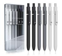 ACEES Gel Pens, 6Pcs 0.5mm Fine Tip Black Ink Pens, Smooth Wiring Qucik Dry Pencils, Cute Beautiful Aesthetic Pens, Office School Supplies for Men Women Students