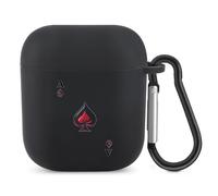 Aceess Cards Poker Bluetooth Headset Cover Earbuds Case TPU Headphone Protective Compatible with Airpods 1/2 Black-Color
