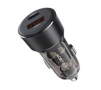 ACEFAST B12 60W Dual Port Car Charger (USB-C/ USB-A) Black