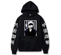 ACEFAST INC Cool Satoru Gojo Itadori Yuji Nobara Unisex Tops Harajuku Anime Unisex Hoodie Pullovers, Black 00, S