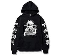 ACEFAST INC Cool Satoru Gojo Itadori Yuji Nobara Unisex Tops Harajuku Anime Unisex Hoodie Pullovers, Black 01, M