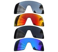 Acefrog 1.6MM Polarized Replacement Lenses for Oakley Sutro OO9406 Sunglasses, Upgraded Material, Polycarbonate 4 Pairs Pitch Black + Star Silver + Winter Sky + Jaffa Orange