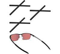 Acefrog 3 Pairs Upgraded Soft Silicone Replacement Temple Sleeves Earsocks for Oakley Tincup OX3184, Pitchman OX8050, Tincup Carbon OX5095 Round Sunglasses, Perfectly Fit, Black