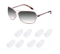 Acefrog 4 Pairs Upgraded Air Chamber Nose Pads for Oakley Feedback OO4079, Holbrook Metal OO4123, Gauge 6, Gauge 8, Elmont M L Eyeglass Sunglass, Slip-on Nose Piece Replacement, Anti-Slip, Clear