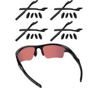 Acefrog 4 Pairs Upgraded Replacement Temple Sleeve Earsocks Nose Pads Kit for Oakley Half Jacket 2.0 OO9144, Half Jacket 2.0 XL, Half Jacket 2.0 Asian Fit Sunglasses, Perfectly Fit, Black
