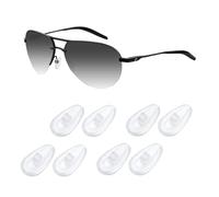 Acefrog 4 Pairs Upgraded Teardrop Air Bag Cushion Silicone Nose Pads for Oakley Tincup OX3184 OX5099 OX5094, Conductor, Wingfold Eyeglass Sunglass, Screw-in Nose Piece Replacement, Anti-Slip, Clear