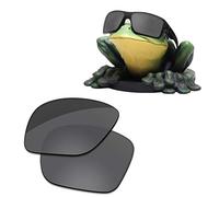 Acefrog AR Coated Polarized Replacement Lenses/Nose Piece for Oakley Double Edge OO9380 Sunglasses - Pitch Black