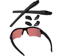 Acefrog Upgraded Replacement Temple Sleeve Earsocks Nose Pads Kit for Oakley Flak 2.0, Flak 2.0 XL, Flak 2.0 Vented, Flak 2.0 XL Vented Sunglasses, Perfectly Fit, Black