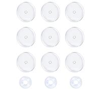 AceFun 12pcs Clear Piercing Disc Against Wildflesh Keloid Granulation Silicone Discs Pads Flexible Anti-Hyperplasia Saucer 1.2mm Thickness