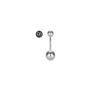 AceFun 14G Belly Button Bars Small 10MM Silver Belly Button Piercing Titanium Belly Bars for Women Smooth Ball Navel Rings Heart Tiny Belly Bar Sliver Pretty Belly Piercing Barbells 8-16mm