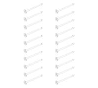 AceFun 20G Clear Nose Stud hide piercing for school Work Daily plastic 1 Shape invisible Nose Stud Piercing Retainers flat top back Bioflex Plastic Nose studs for women men 0.8mm 20 pieces Pack