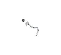 AceFun 20G Titanium Nose Stud Silver 1 Straight Screw L Shaped Nose Stud Titanium Steel 1.5mm 2mm 2.5mm 3mm diamond Nose Piercing Stud Jewelry for Women Men with Cubic Zirconia 1 Piece