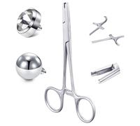 AceFun 4mm piercing pliers Piercing Tool stainless steel self holding piercing plier length 13cm piercing ball screw on tool piercing ball unscrewer self locking