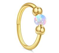 AceFun Nose Ring Hoop,Transparent Dazzle Opal piercing Nose Hoop 18 gauge very Thin Nose Hoop Tiny Piercings Nose Rings hoop 10mm Opal nose rings Gold Nose Piercing