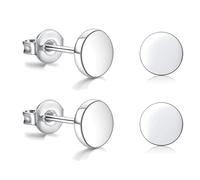 AceFun Tiny Stud Earrings Titanium for Women Men High Polished G23 Silver Tragus Helix Piercing Jewellery Round Dot 5mm Earrings Set