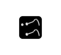 AceFun Titanium nose stud,20G Corkscrew Nose piercing stud CZ Nose Piercings for Women Men 1.5mm Pieces Curved Nose Studs G23 Steel 2 Pieces Crystals Screw Nose Piercing Studs Jewelry 20 Gauge