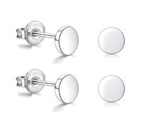 AceFun Titanium Stud Earrings Set Silver 3mm Helix Tragus Piercing Jewellery High Polished Piercings G23 2 Pieces Small Round Dot Earrings Studs Set for Women Men