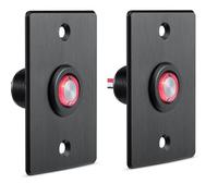 Acegoo 12V Dimmer Switch for LED RV Lights - Push Button with Red Ring Light, Ideal for RV, Camper Van, Boat, Truck, Cars Lighting & LED Strip Light - DC12-24V 6A Full Aluminum (Black-2Pcs)