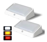 acegoo 12V RV Exterior Porch Utility Light with Switch, Campervan Awning Light with 3 Lighting Modes (1800K, 6500K, Red), 410LM Waterproof IP65 Ideal for Motorhome Boat Cabin Truck Caravan (2 Pack)