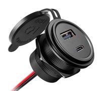 acegoo 12V USB Socket Campervan USB Outlet, 30W PD3.0 & 18W QC3.0 All-Aluminum Waterproof Charger, Fast Charging for Motorhome Boat Bus Car Truck ATV Golf (1Pack)