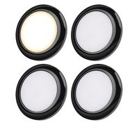acegoo Campervan Boat LED Ceiling Light Surface Mount 12V 80mm PC Material Puck Light for Camper Van Truck Motorhome Car Interior Lighting, 12 Volt Under Cabinet Downlight (Black,5000K)